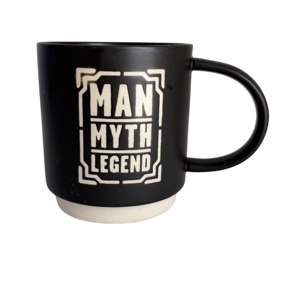 Hallmark Coffee Mug Mens OS Black Man Myth Legend Matte Graphic Ceramic